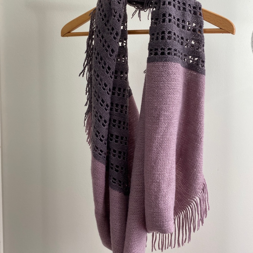Infinity Knit Scarf for Winter Weather Purple